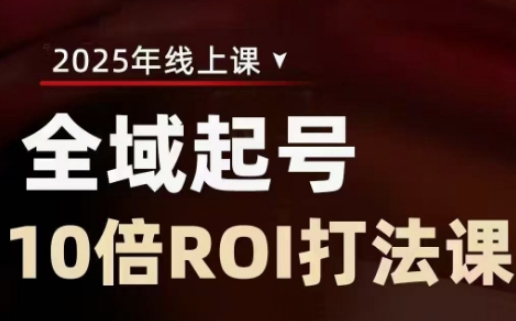 2025全域起号10倍ROI打法课，助你提升直播间的投资回报率-花小钱干大事