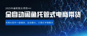 【闲鱼全自动电商带货】三年磨一剑,一朝露锋芒,长期稳定项目,单日稳定变现5张【揭秘】-花小钱干大事