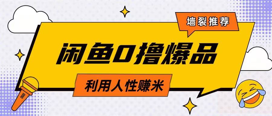 咸鱼0撸玩法利用人性售卖商品达到日挣2张的效果-花小钱干大事