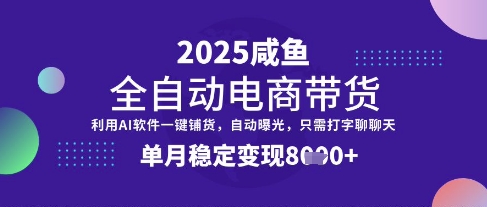 全网首发【闲鱼全自动电商带货】三年磨一剑，一朝露锋芒，单月稳定变现8k+【揭秘】-花小钱干大事