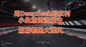 用DeepSeek写小生意做流量主，篇篇都是大爆文-花小钱干大事