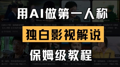 用AI做第一人称独白影视解说，手把手教学，保姆级教程-花小钱干大事