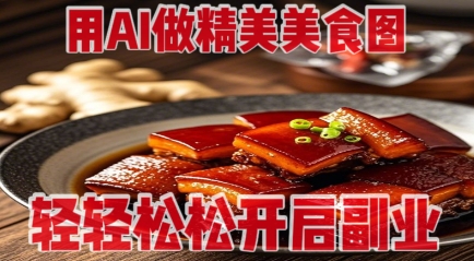用AI做精美美食图，无需专业设备拍摄，轻轻松松开启副业-花小钱干大事