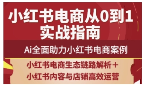 2025小红书电商全链路运营，Ai全面助力小红书电商案例-花小钱干大事