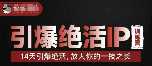 引爆绝活IP训练营，14天引爆绝活，放大你的一技之长-花小钱干大事