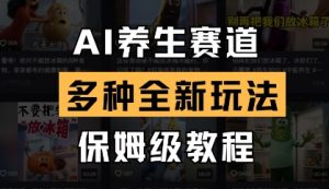 AI养生赛道,多种全新玩法,保姆级教程拆解-花小钱干大事