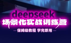 DeepSeek场景化实战训练营,保姆级教程,学完即用,手把手教你用DeepSeek提升效率-花小钱干大事