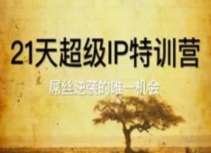 21天超级IP特训营，屌丝逆袭的唯一机会-花小钱干大事
