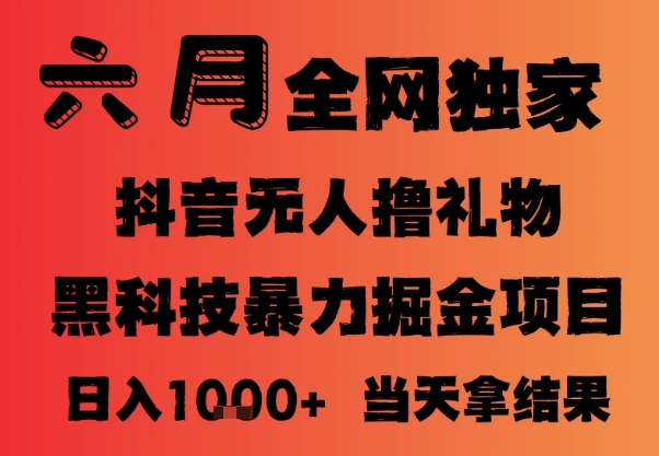 25年6月抖音无人直播最新暴力撸音浪掘金，小白可做，可批量矩阵放大，长期稳定日入1k+【揭秘】-花小钱干大事