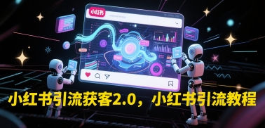 小红书引流获客2.0，小红书引流教程-花小钱干大事