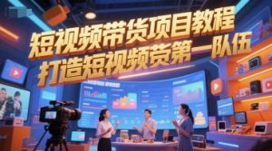短视频带货项目教程,打造短视频带货第一队伍-花小钱干大事
