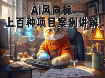 Ai风向标-附100种项目案例玩法-0基础小白到大神ai视频商业应用教学-花小钱干大事